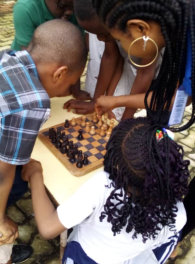 children playing chess